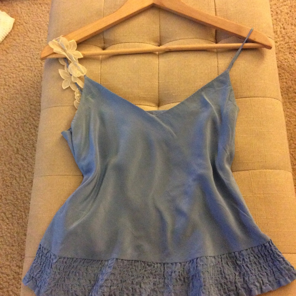French Collection Styling Blue V-Neck Cami